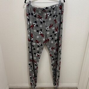 Disney Gray and Red Mickey Mouse mens christmas Leggings